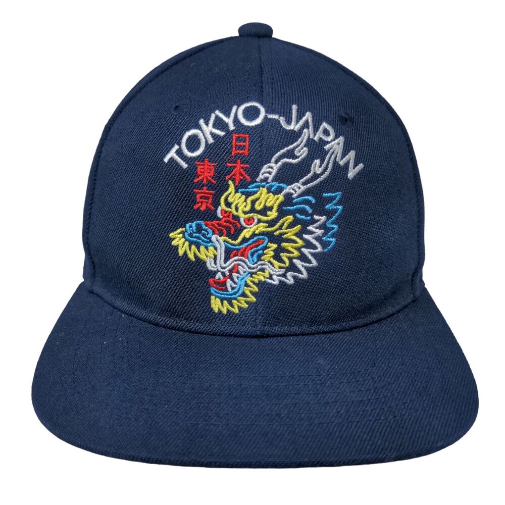 Tokyo Japan Dragon Snapback Hat Blue One Size Embroidered Ring Of Fire